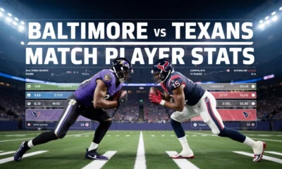 Baltimore Ravens vs Texans Match Player Stats
