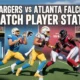 Chargers vs Atlanta Falcons Match Player Stats