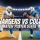 Chargers vs Colts Match Player Stats