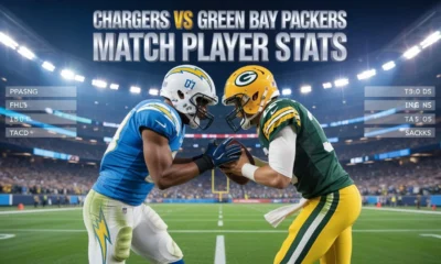 Chargers vs Green Bay Packers Match Player Stats
