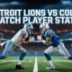 Detroit Lions vs Colts Match Player Stats