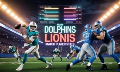 Miami Dolphins vs Detroit Lions Match Player Stats