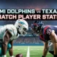 Miami Dolphins vs Texans Match Player Stats