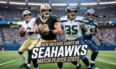New Orleans Saints vs Seahawks Match Player Stats