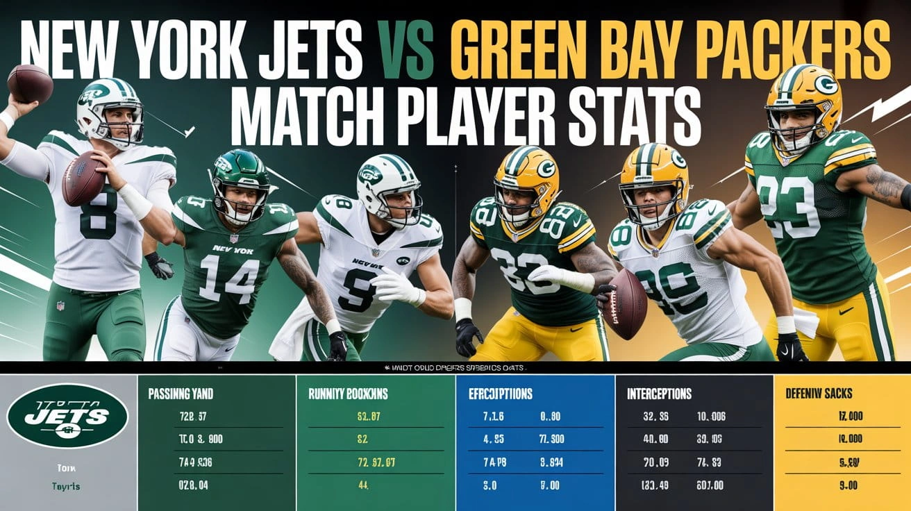 New York Jets vs Green Bay Packers Match Player Stats