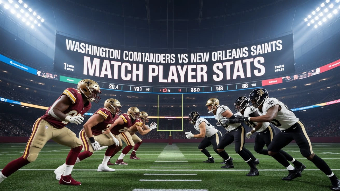 Washington Commanders vs New Orleans Saints Match Player Stats