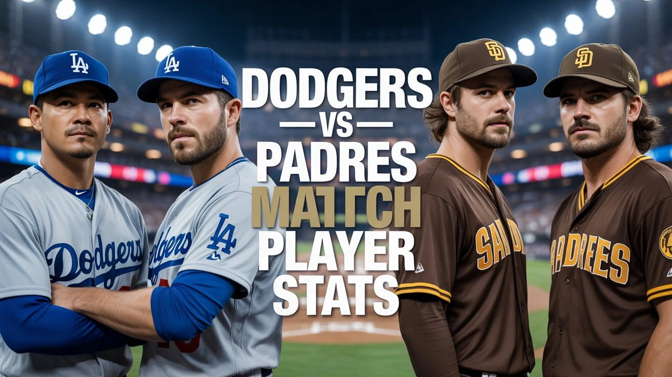Dodgers vs Padres Match Player Stats