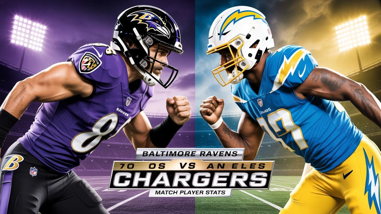 Baltimore Ravens vs Los Angeles Chargers Match Player Stats