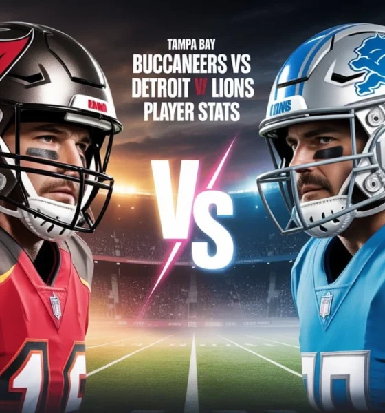 Tampa Bay Buccaneers vs Detroit Lions Match Player Stats