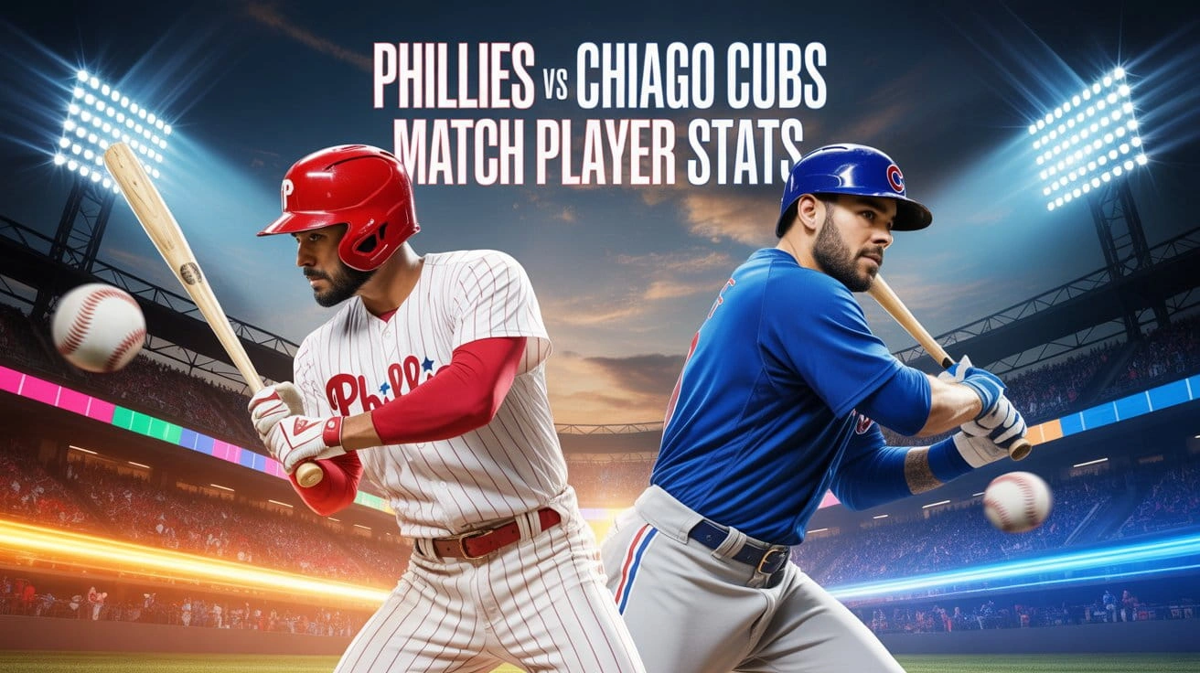 phillies vs chicago cubs match player stats